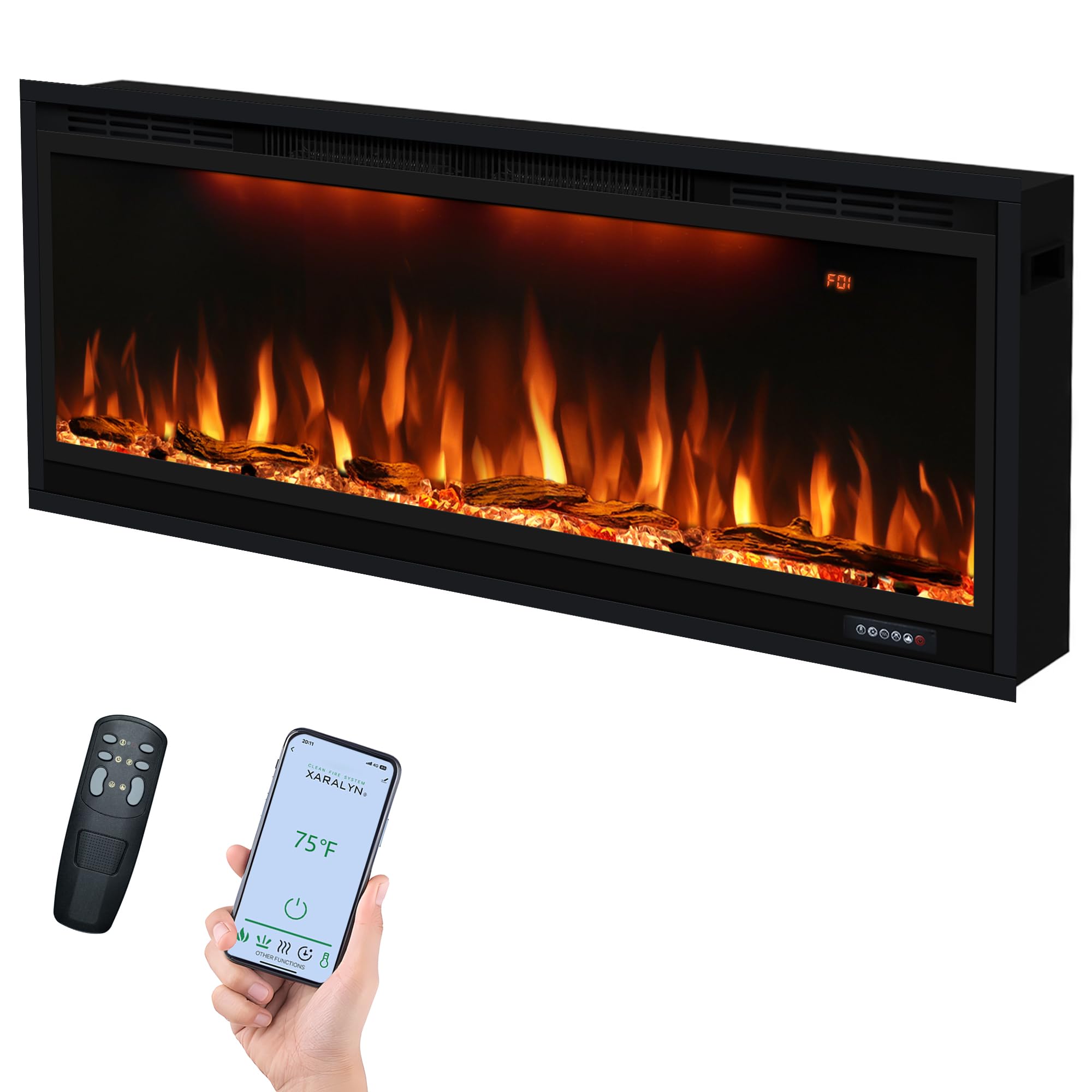Amazon.com: 42 inch Smart Electric Fireplace with App Control